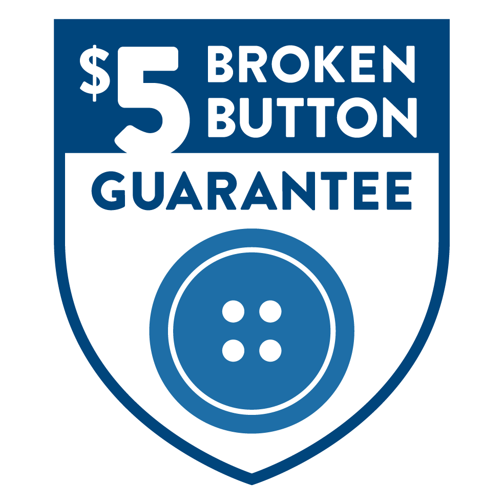 $5 Broken Button Guarantee Badge